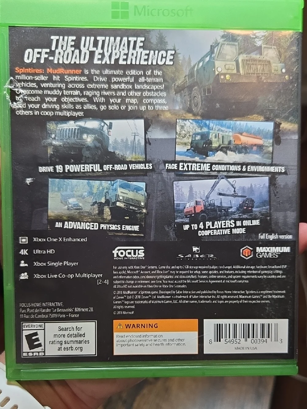 Mud Runner Xbox One Used